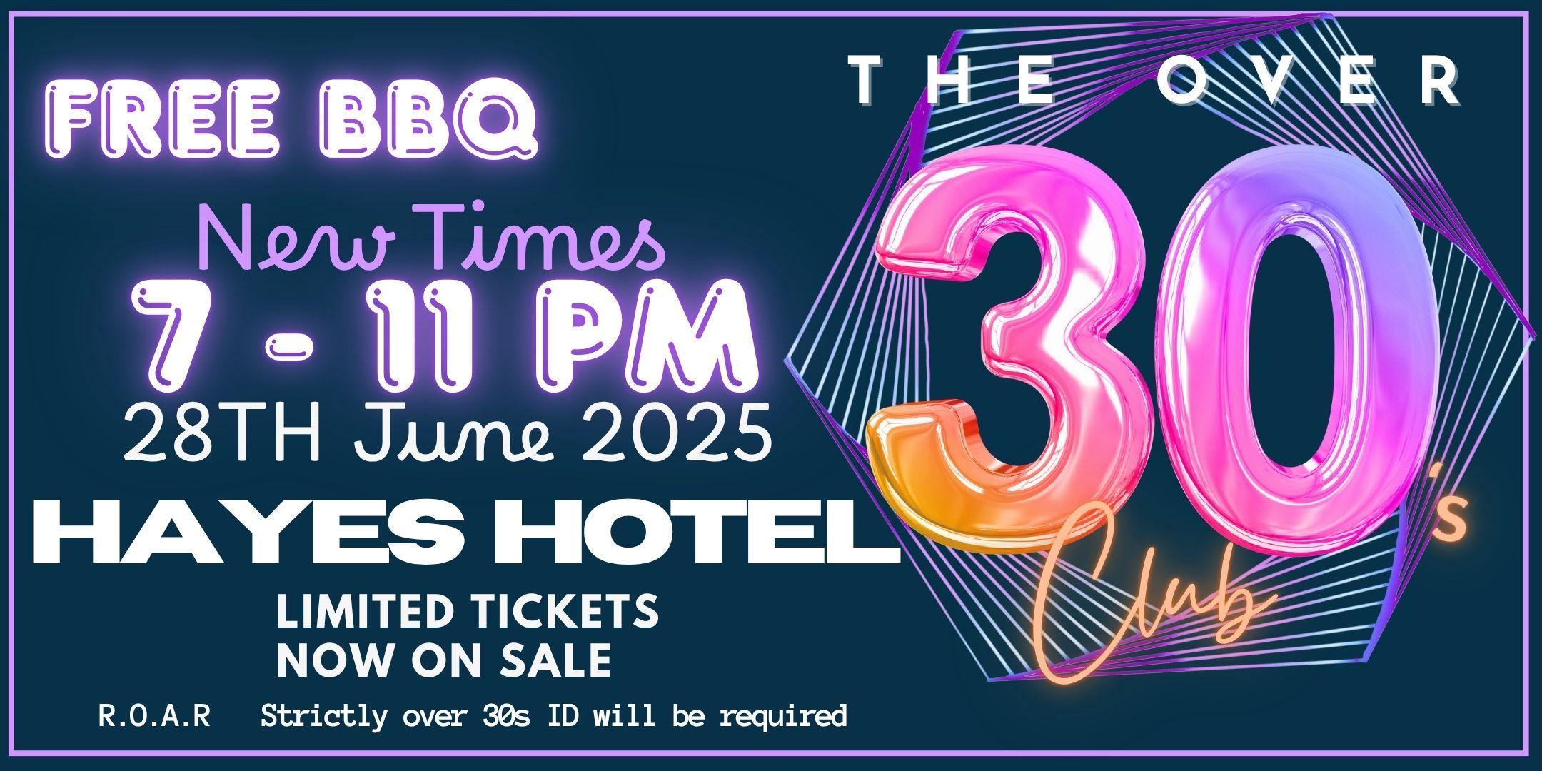 the over 30s club promo