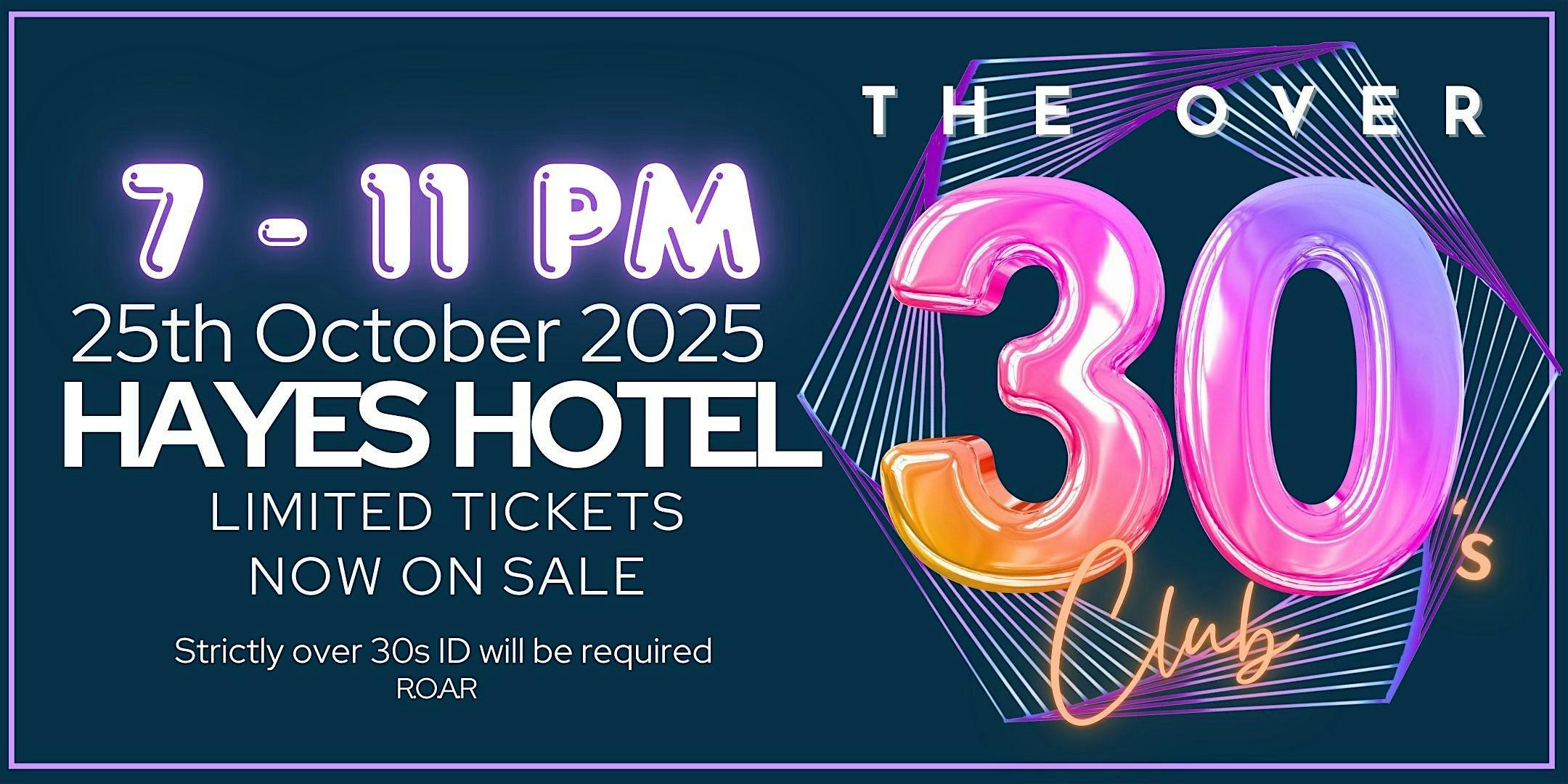 the over 30s club promo